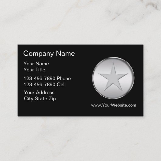 Eenvoudig Visitekaartje voor rechtshandhaving (Voorkant)