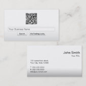 Eenvoudig Visitekaartje voor zoekbalk QR-code (Voorkant / Achterkant)