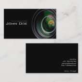 Eenvoudig Visitekaartje voor zwarte en lichte foto (Voorkant / Achterkant)