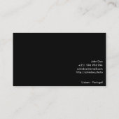 Eenvoudig Visitekaartje voor zwarte en lichte foto (Achterkant)