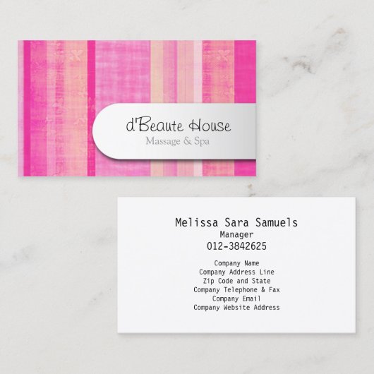 Eenvoudig Visitekaartjes vlinderstrepen (Voorkant / Achterkant)