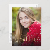 Eenvoudig Vlaams, minimaal Gold Type foto-Afstuder Briefkaart (Voorkant / Achterkant)