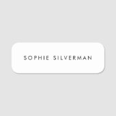 Eenvoudig vlakwit naamplaatje (Voorkant)