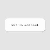 Eenvoudig vlakwit naamplaatje (Voorkant)