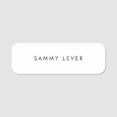 Eenvoudig vlakwit naamplaatje (Voorkant)