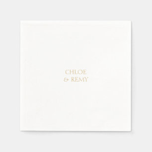 Eenvoudig vlakwit servet