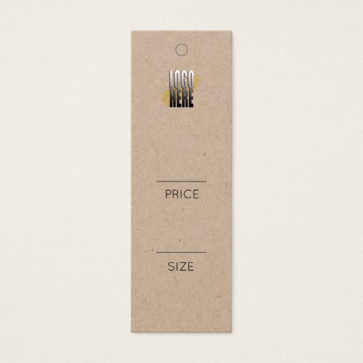 Eenvoudig voeg je Logo Kraft Kleding Prijs label t Mini Visitekaartjes (Voorkant)