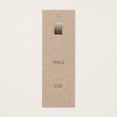 Eenvoudig voeg je Logo Kraft Kleding Prijs label t Mini Visitekaartjes (Voorkant)