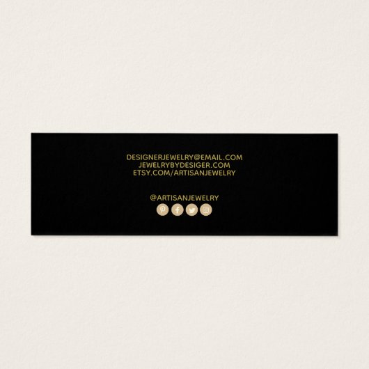 Eenvoudig voeg je Logo toe, dank je zwarte behuizi Mini Visitekaartjes (Achterkant)