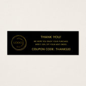 Eenvoudig voeg je Logo toe, dank je zwarte behuizi Mini Visitekaartjes (Voorkant)