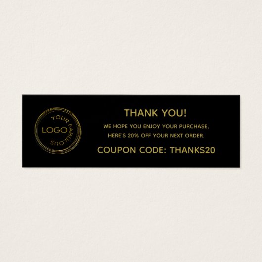 Eenvoudig voeg je Logo toe, dank je zwarte behuizi Mini Visitekaartjes (Voorkant)