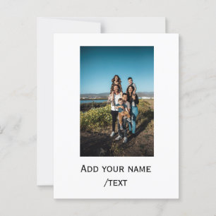 eenvoudig voeg uw foto tekst familie vakantie kind briefkaart