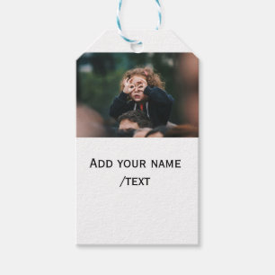 eenvoudig voeg uw foto tekst kinderen leuke vakant cadeaulabel