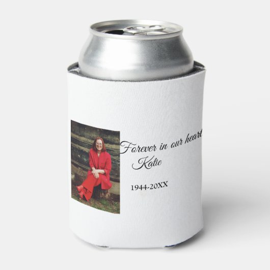 Eenvoudig Voeg uw foto tekst memorial aandenken aa Blikjeskoeler (Blikje Voorkant)