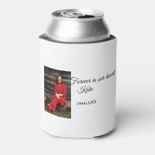 Eenvoudig Voeg uw foto tekst memorial aandenken aa Blikjeskoeler (Blikje Achterkant)