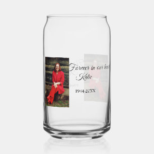 Eenvoudig Voeg uw foto tekst memorial aandenken aa Blikvorm Glas
