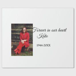 Eenvoudig Voeg uw foto tekst memorial aandenken aa Cadeaupapier