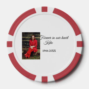 Eenvoudig Voeg uw foto tekst memorial aandenken aa Poker Chips