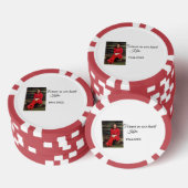 Eenvoudig Voeg uw foto tekst memorial aandenken aa Poker Chips (Opstapeling)