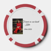Eenvoudig Voeg uw foto tekst memorial aandenken aa Poker Chips (Achterkant)