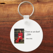 Eenvoudig Voeg uw foto tekst memorial aandenken aa Sleutelhanger (Achterkant)