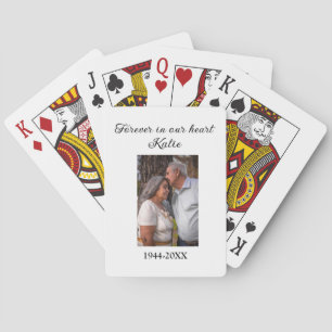 eenvoudig Voeg uw fototekst toe aandenken Pokerkaarten