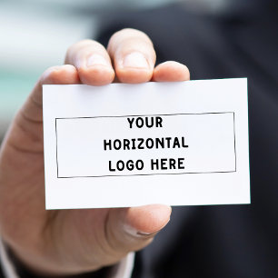 Eenvoudig Voeg uw horizontale logo 3:1 ratio maatw Visitekaartje