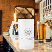 Eenvoudig Voeg uw Logo Clean Typography toe Matglas Bierpul