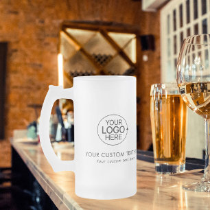 Eenvoudig Voeg uw Logo Clean Typography toe Matglas Bierpul