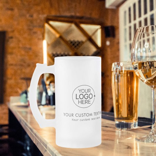 Eenvoudig Voeg uw Logo Clean Typography toe Matglas Bierpul