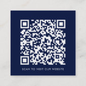 Eenvoudig voeg Uw Logo en QR Code Editable Kleur t Vierkante Visitekaartje (Achterkant)