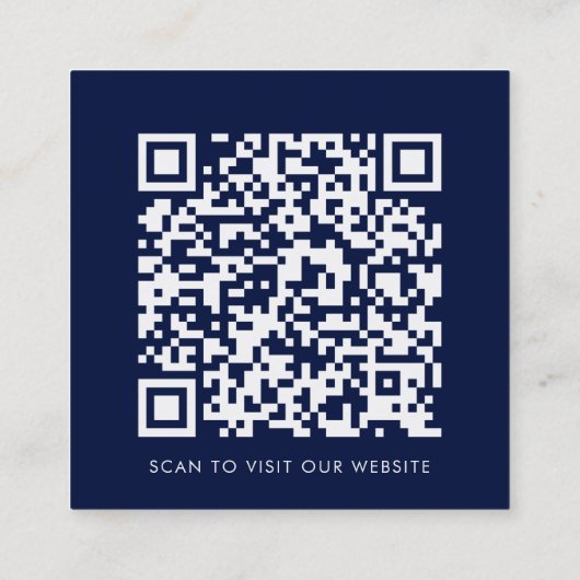 Eenvoudig voeg Uw Logo en QR Code Editable Kleur t Vierkante Visitekaartje (Achterkant)