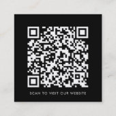 Eenvoudig voeg Uw Logo en QR Code Editable Kleur t Vierkante Visitekaartje (Achterkant)