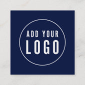 Eenvoudig voeg Uw Logo en QR Code Editable Kleur t Vierkante Visitekaartje (Voorkant)