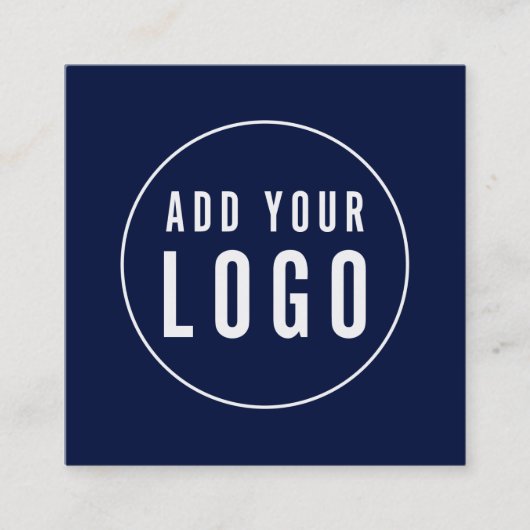 Eenvoudig voeg Uw Logo en QR Code Editable Kleur t Vierkante Visitekaartje (Voorkant)