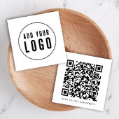 Eenvoudig voeg Uw Logo en QR Code Editable Kleur t Vierkante Visitekaartje