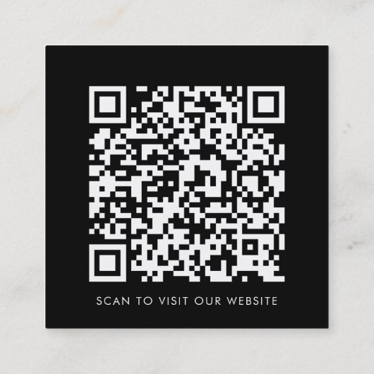 Eenvoudig voeg Uw Logo en QR Code Editable Kleur t Vierkante Visitekaartje (Achterkant)
