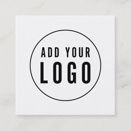 Eenvoudig voeg Uw Logo en QR Code Editable Kleur t Vierkante Visitekaartje (Voorkant)