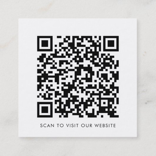 Eenvoudig voeg Uw Logo en QR Code Editable Kleur t Vierkante Visitekaartje (Achterkant)