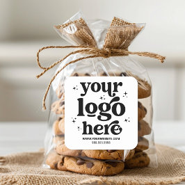 Eenvoudig Voeg uw Logo Promotional Business Brande Vierkante Sticker