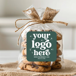 Eenvoudig Voeg uw Logo Promotional Business Brande Vierkante Sticker