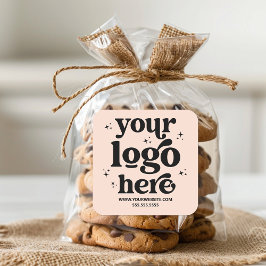 Eenvoudig Voeg uw Logo Promotional Business Brande Vierkante Sticker