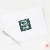 Eenvoudig Voeg uw Logo Promotional Business Brande Vierkante Sticker (Envelop)