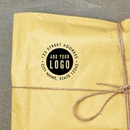 Eenvoudig Voeg uw logo retouradres toe Zelfinktende Stempel