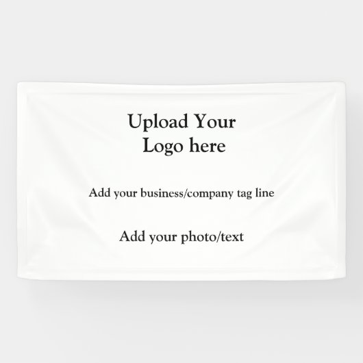 eenvoudig voeg uw logo tekstfotobedrijf elegant ba spandoek (Horizontaal)