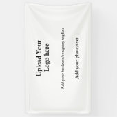 eenvoudig voeg uw logo tekstfotobedrijf elegant ba spandoek (Verticaal)