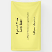 eenvoudig voeg uw logo tekstfotobedrijf elegant ba spandoek (Verticaal)