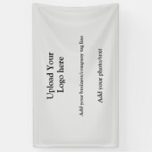 eenvoudig voeg uw logo toe elegant van het fotobed spandoek (Verticaal)