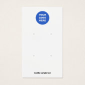 Eenvoudig voeg uw Logo twee-oormerken Display Kaar Visitekaartje (Voorkant)