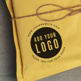 Eenvoudig Voeg Uw Logo Website Bedankt Bedrijf Rubberstempel